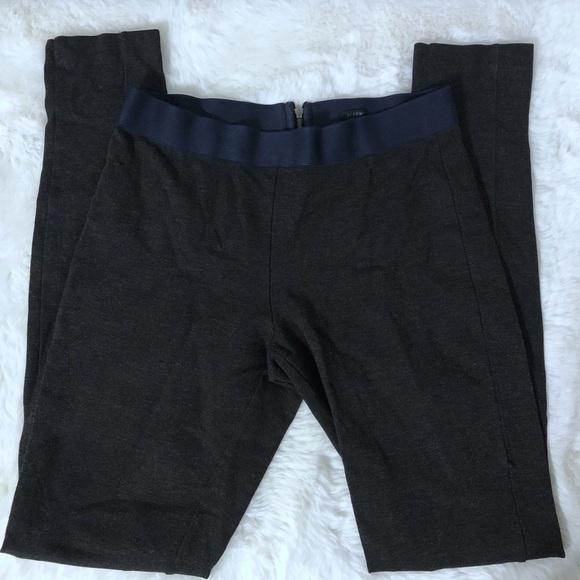 J. Crew Pixie High-Waist Pant in Stretch Ponte Charcoal Size 6 - Picture 2 of 9
